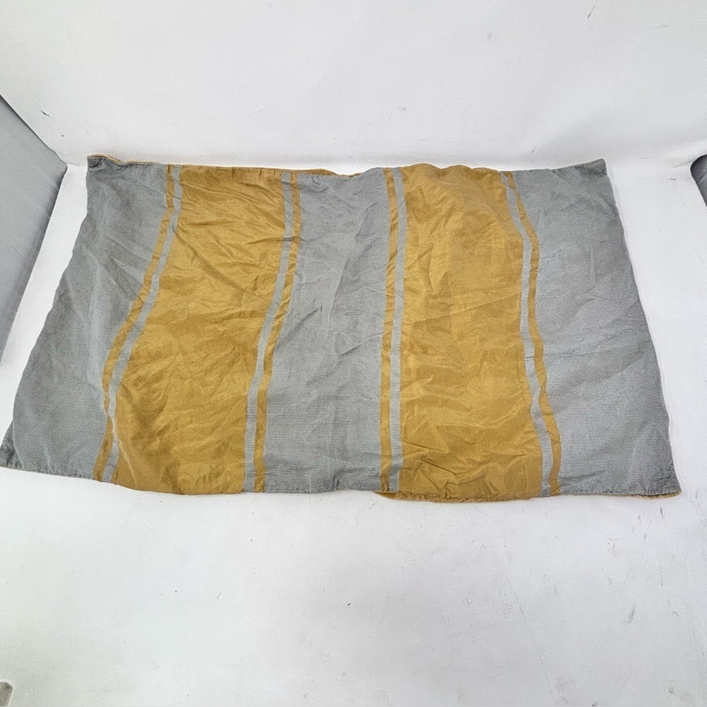 Pottery Barn Gray and Gold Striped Accent Pillow Cover